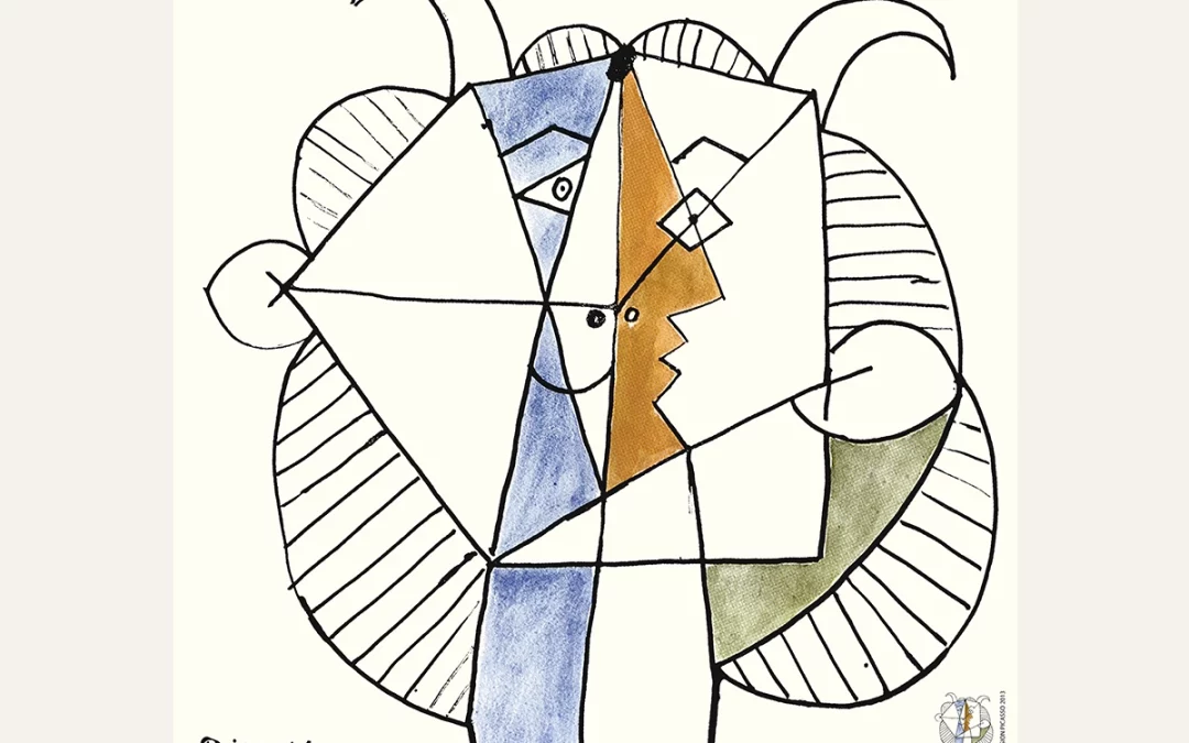 Carré 70 Picasso – Tête de faune chevelu