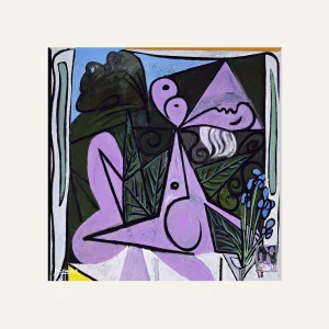 Carré 90 Picasso - Nu au bouquet d'iris et au miroir