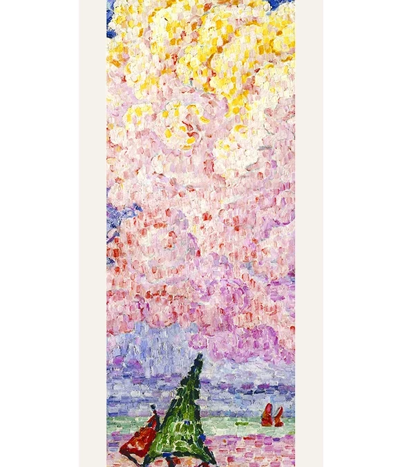 Echarpe 140 Signac – Nuages roses Antibes