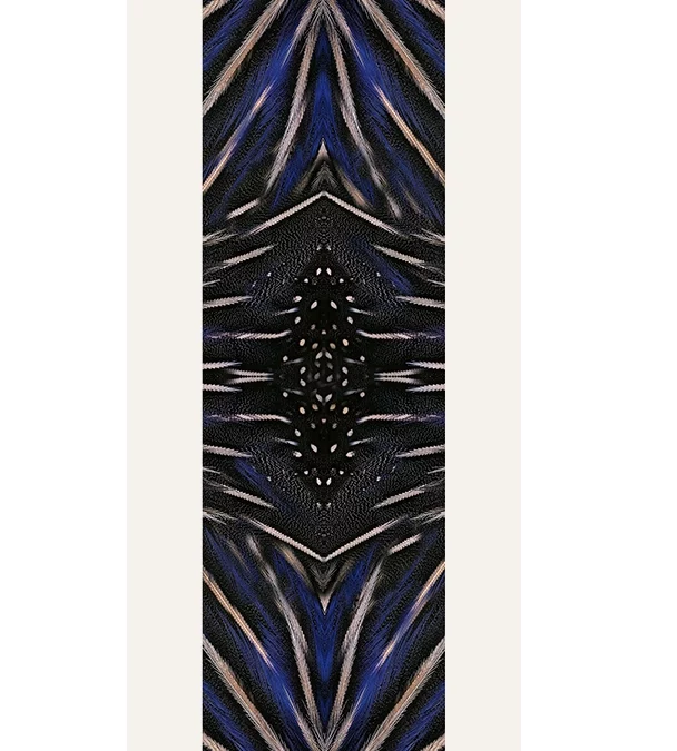 Echarpe 180 Plumes bleues