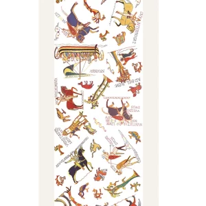 Foulard, écharpe de soie Brochier Soieries Bayeux - Tapisserie - La bataille