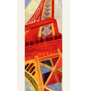 Square silk scarf with Robert Delaunay artwork – The Eiffel Tower