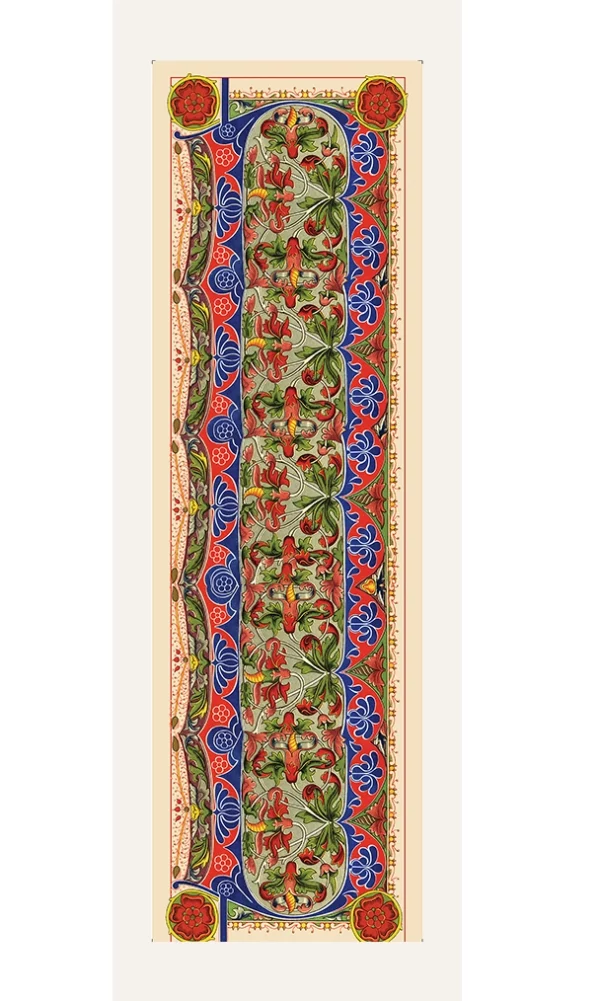 Foulard, écharpe de soie Brochier Soieries Lettres médiévales