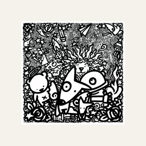 Carré de soie Jakè - Amor vincit omnia