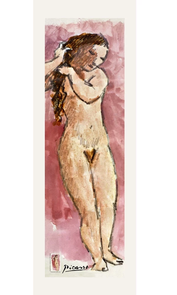 Echarpe 160 Picasso - Etude pour le harem Nu se coiffant