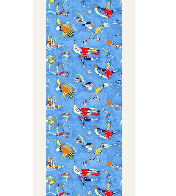 Echarpe 140 Kandinsky – Bleu du ciel