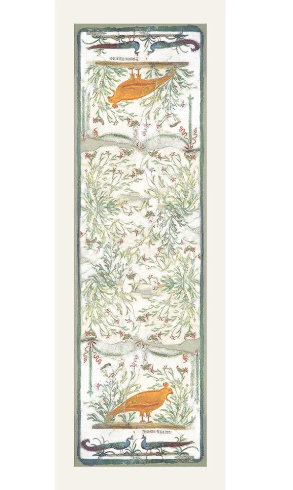 Foulard, echarpe de soie Brochier Soieries Fresque de Pompéi