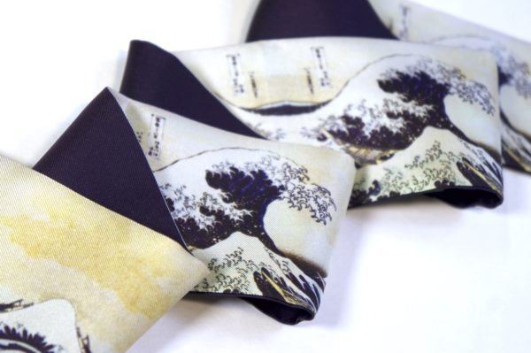 Silky de soie Brochier Soieries Hokusai - La grande vague