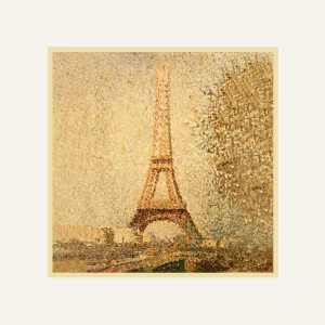 Carré de soie Seurat - La tour Eiffel