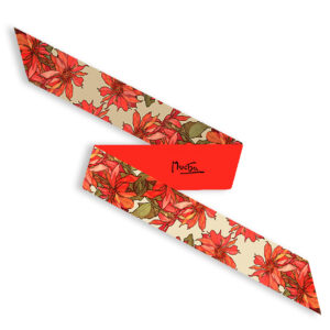 Silky, ruban de soie Mucha Ruby Fleurs