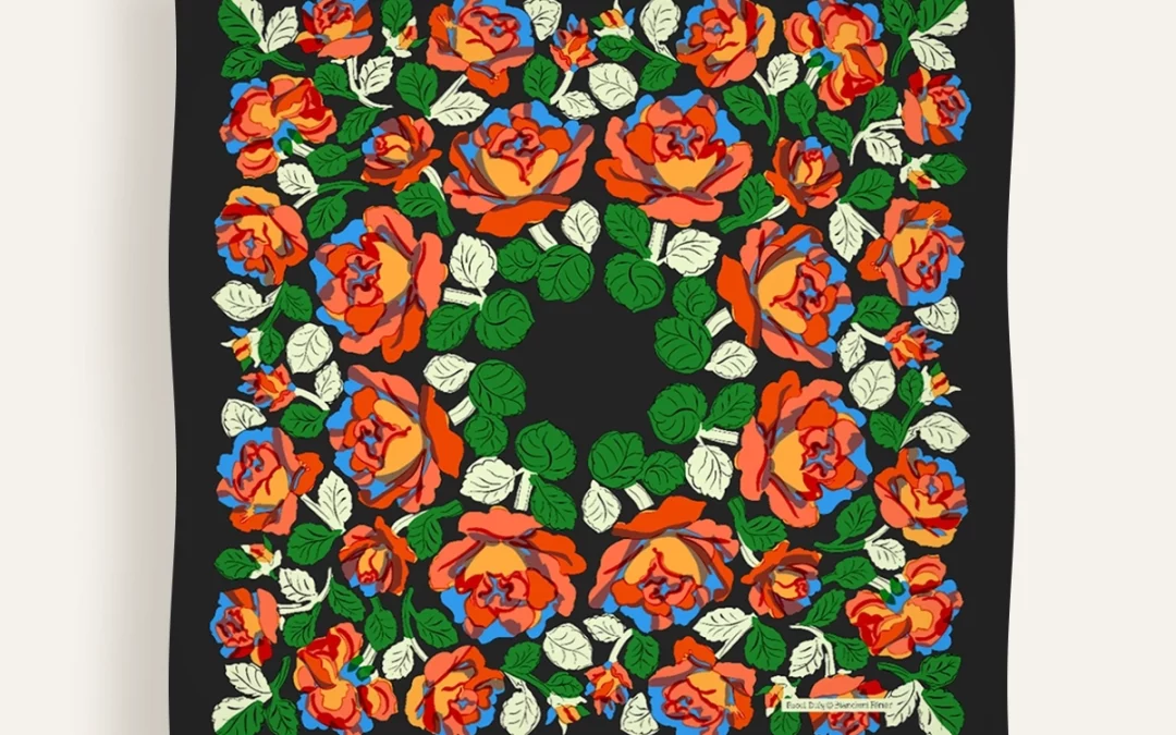 Carré 90 Dufy – Poiret roses