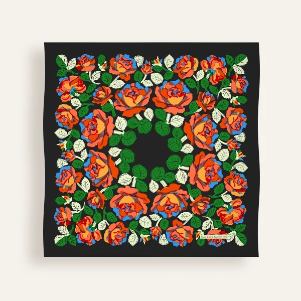 Carré de soie Raoul Dufy – Poiret roses
