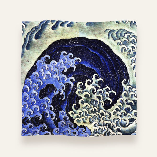 Carré de soie Brochier Soieries Hokusai - Vague féminine