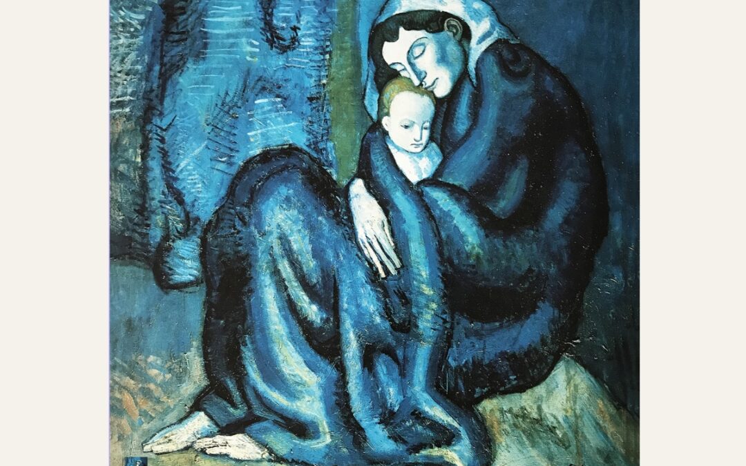 Carré 90 Picasso – Mère et enfant, période bleue