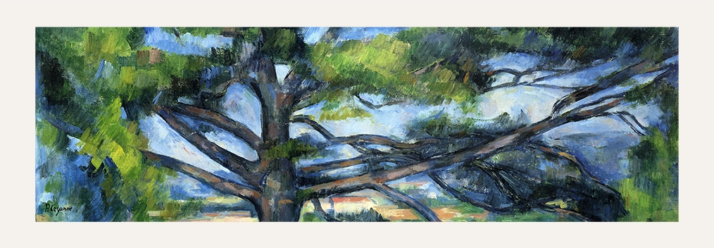 Foulard, écharpe de soie Cézanne - Le grand pin