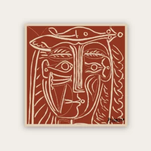 Carré de soie Tête de femme au chapeau 1962 de Picasso