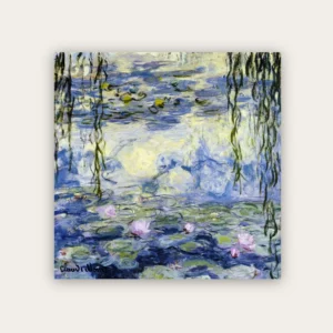 Carré en soie Etang bleu 1916-1919 de Claude Monet