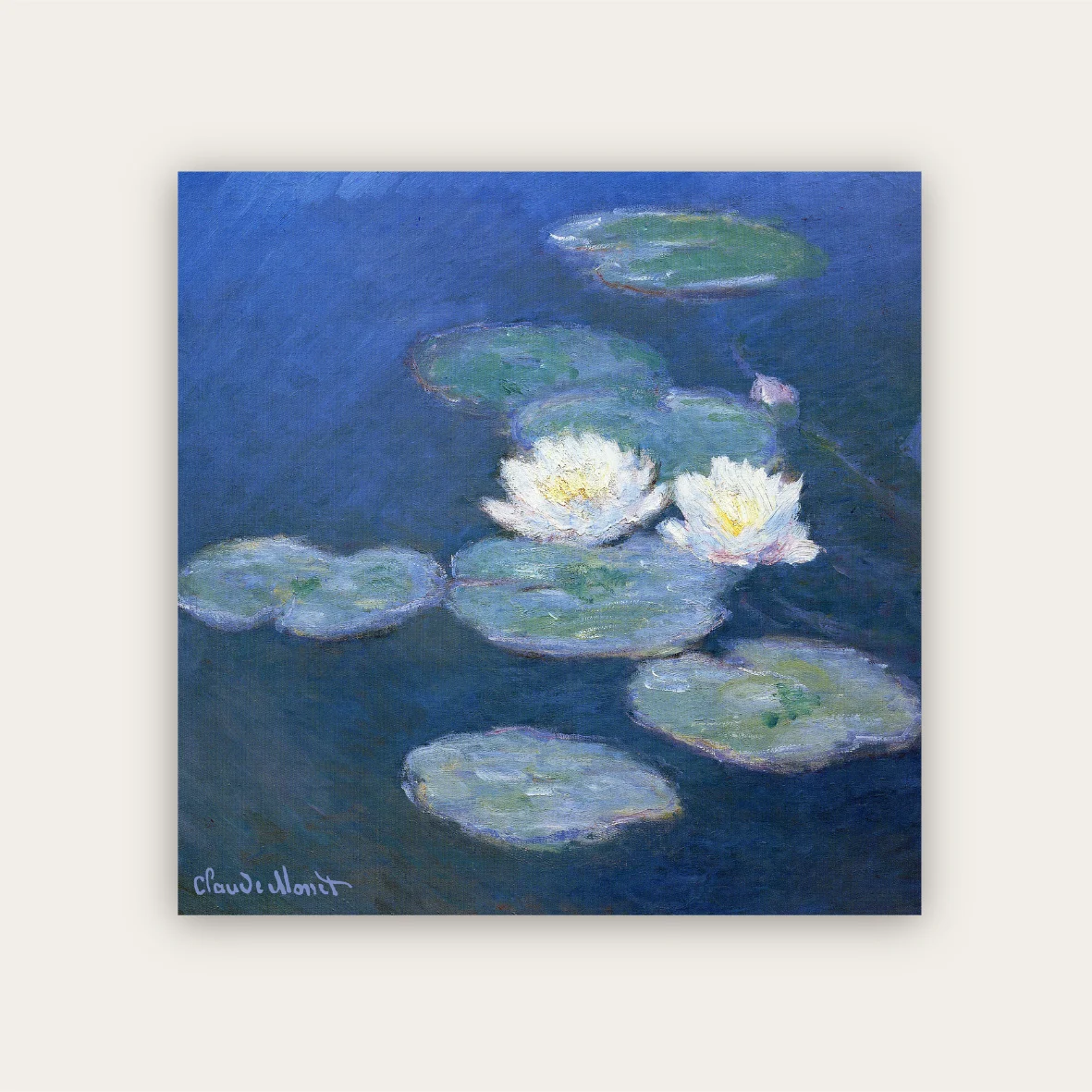 Carré de soie Nymphéas, effet du soir de Claude Monet