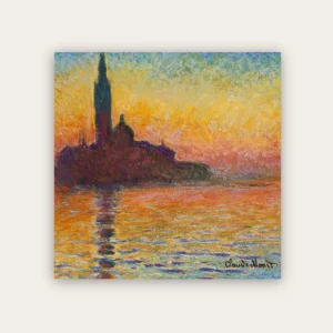 Carré de soie Saint-Georges-Majeur au crépuscule de Claude Monet